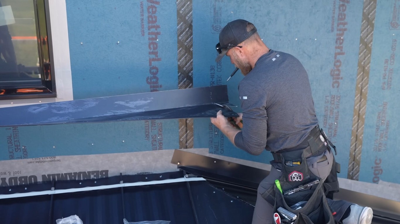 Professional installation of roof flashing on residential property in Coachella, California